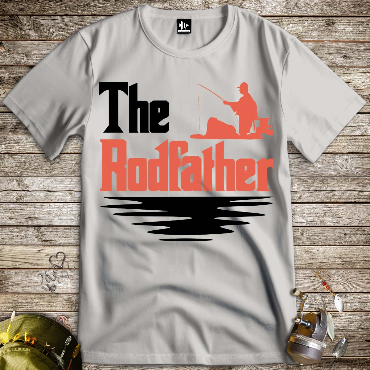 The Rodfather Tee-funny fishing t shirt-FISH-ROOM LLC