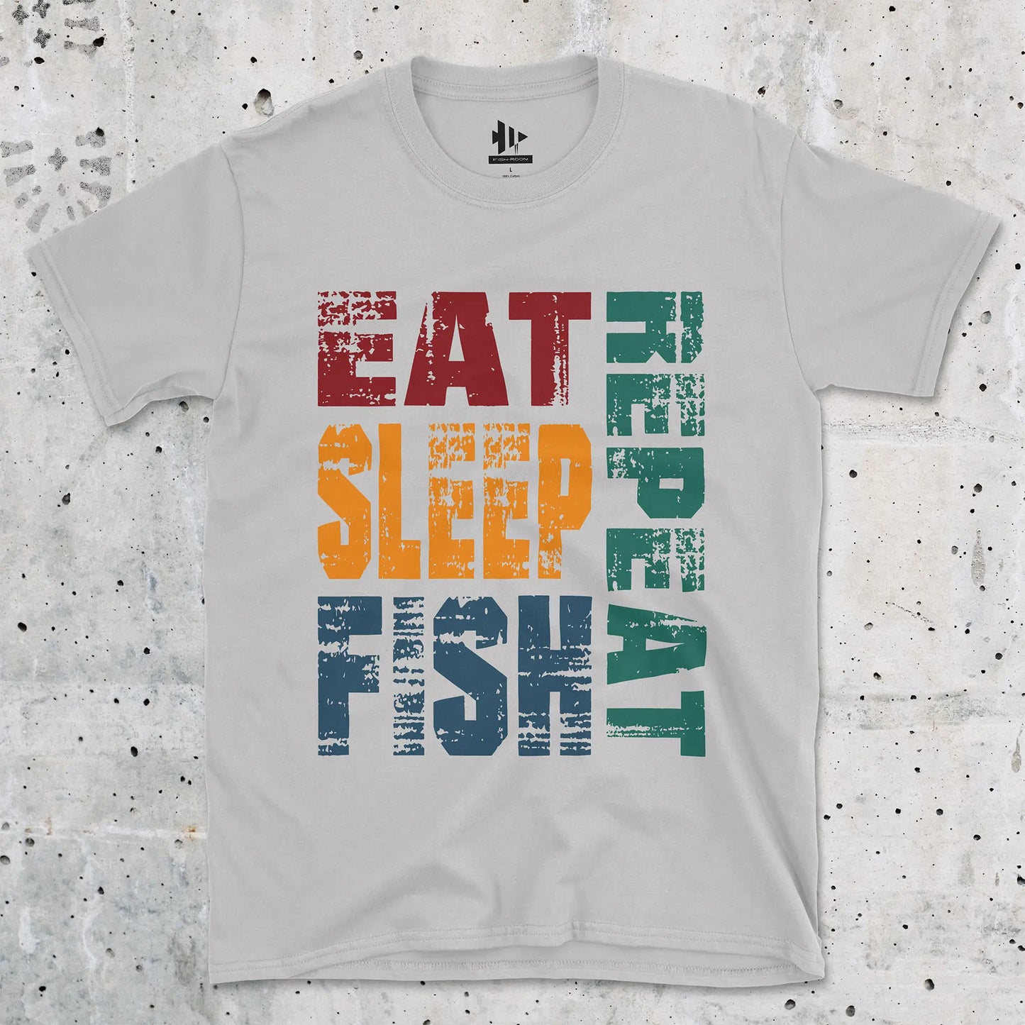 Ice Grey, Eat Sleep Fish Repeat  Tee – fish-room