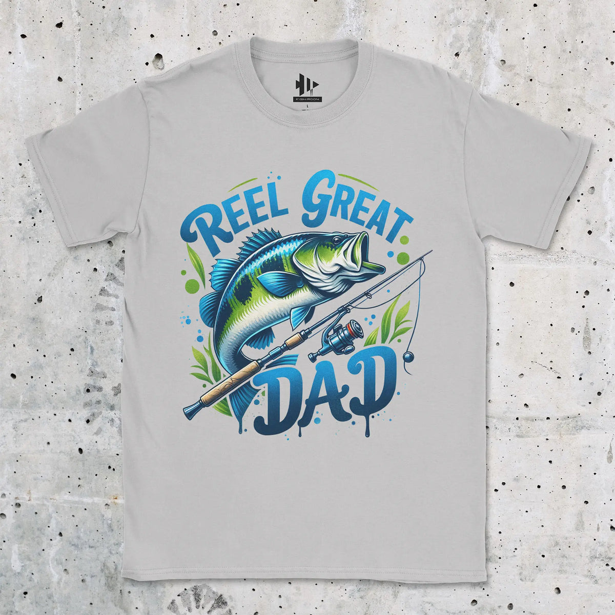 Ice Grey, Reel Great Dad  Tee – fish-room