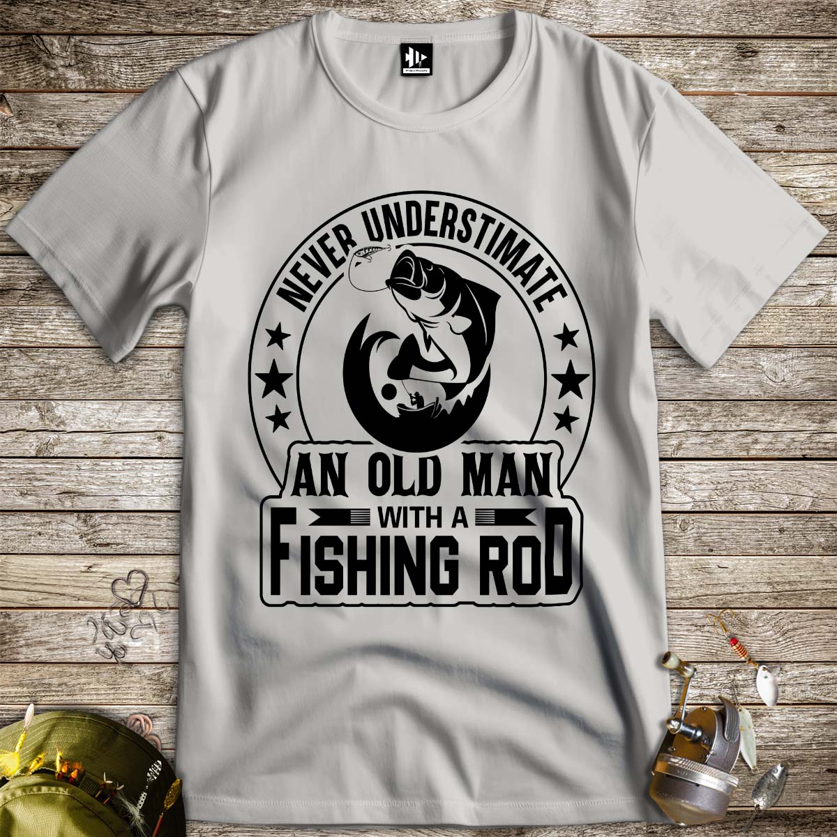 Old Man Tee-funny fishing t shirt-FISH-ROOM LLC