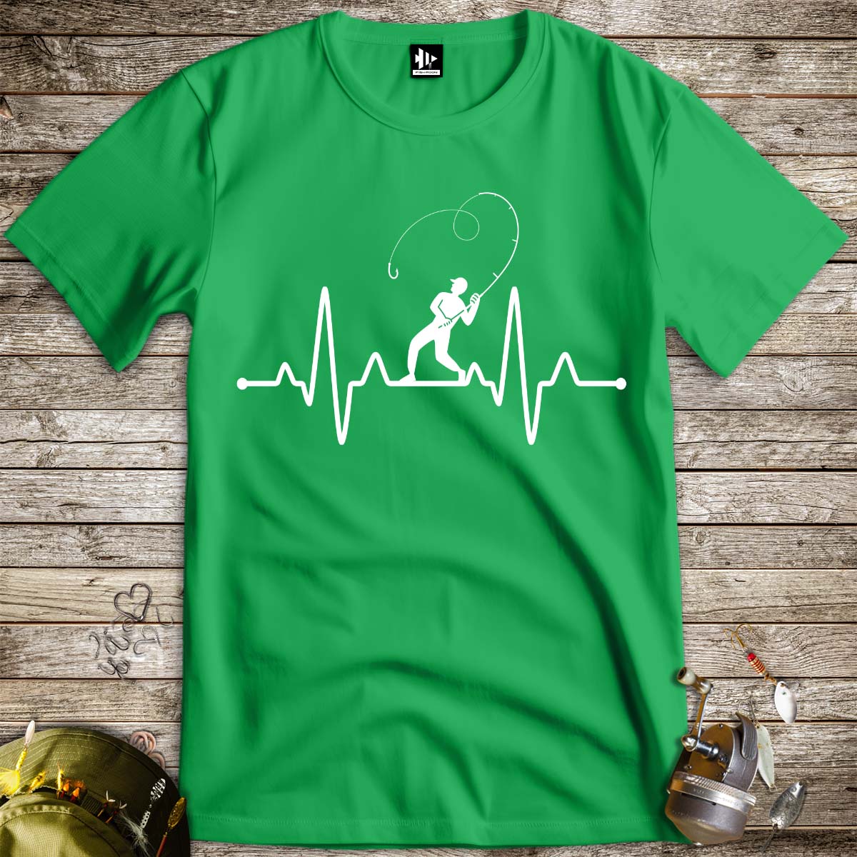 Fisherman's Heart Line Tee-funny fishing t shirt-FISH-ROOM LLC