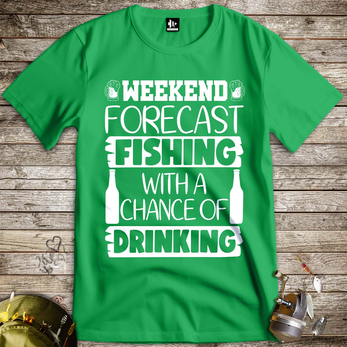 Weekend Forecast Tee-funny fishing t shirt-FISH-ROOM LLC