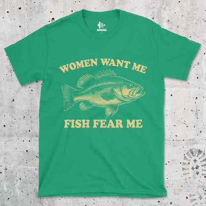 Irish Green, Women Want Me Fish Fear Me Tee – fish-room