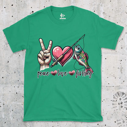 Irish Green, Peace Love Fishing Tee – fish-room