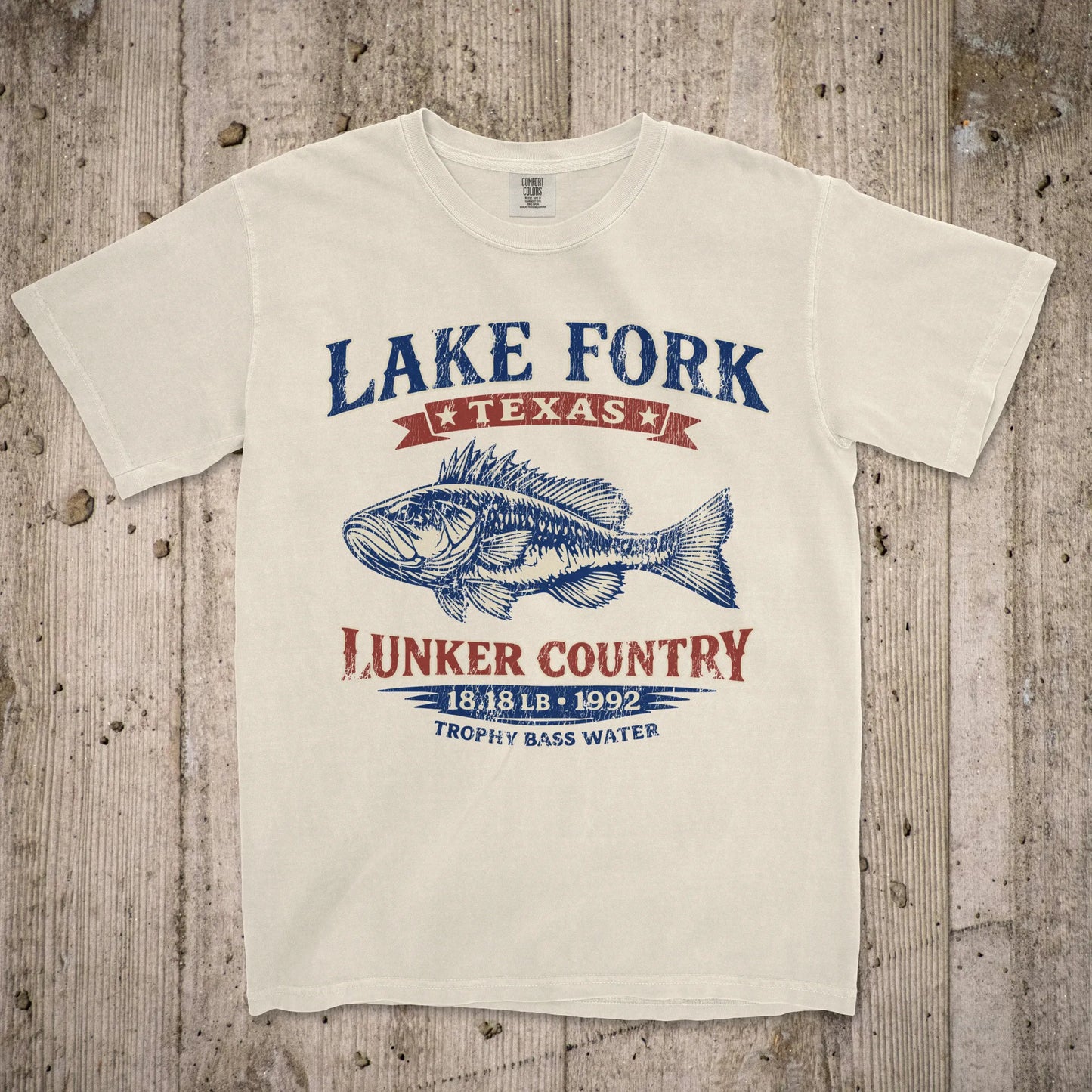 Ivory, Lake Fork Record Bass Tee – fish-room