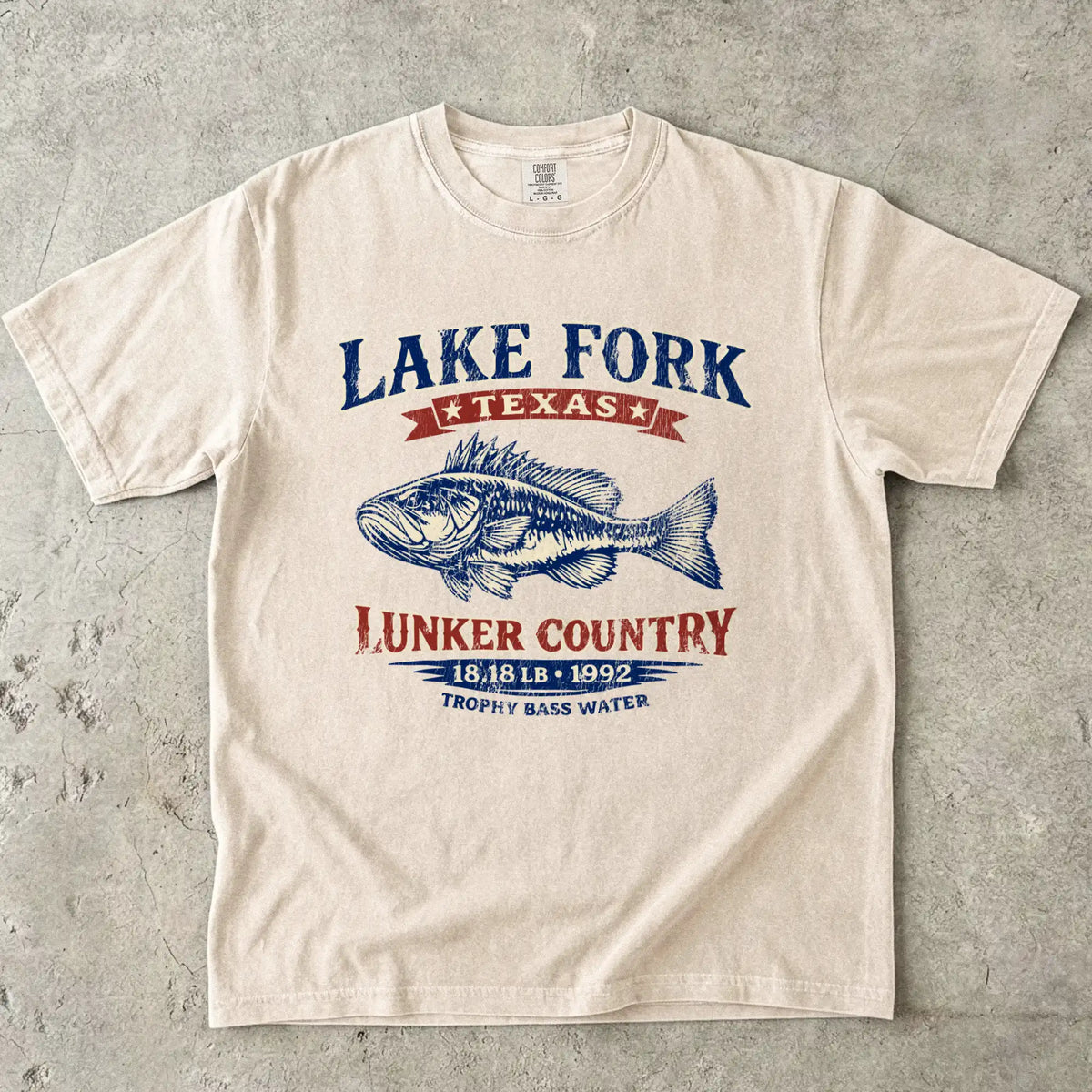 Ivory, Lake Fork Record Bass Tee – fish-room