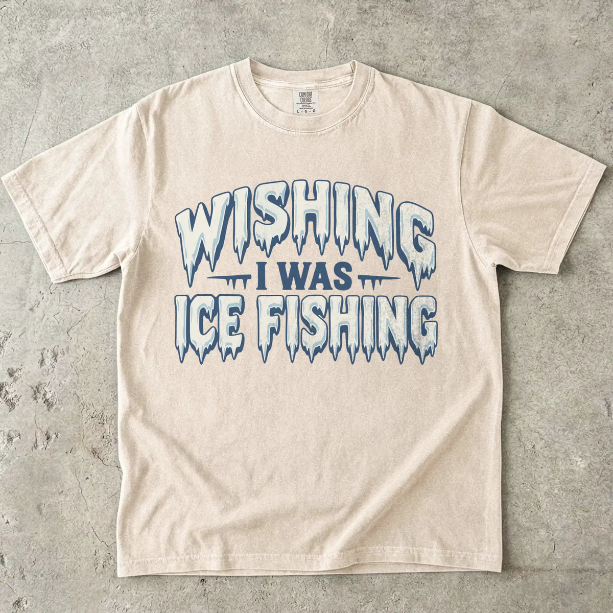 Wishing I Was Ice Fishing T-Shirt