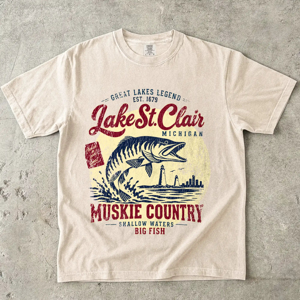 Ivory, Lake St. Clair Muskie Tee – fish-room
