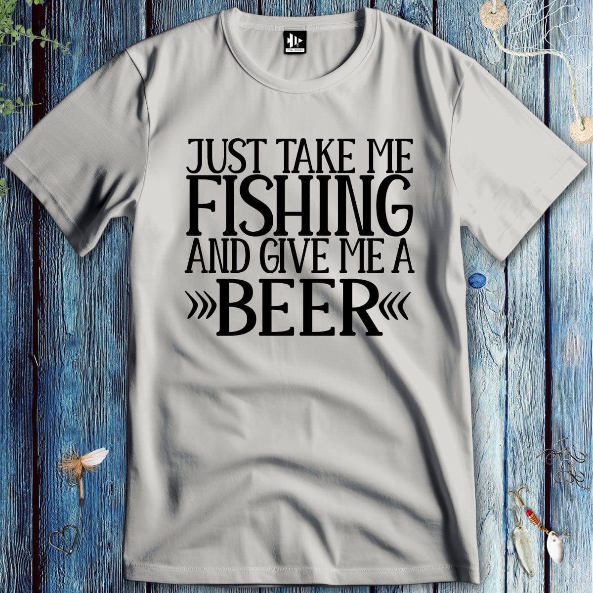 fish-room llc T-Shirt Ice Grey / S Just Take Me Fishing T-Shirt