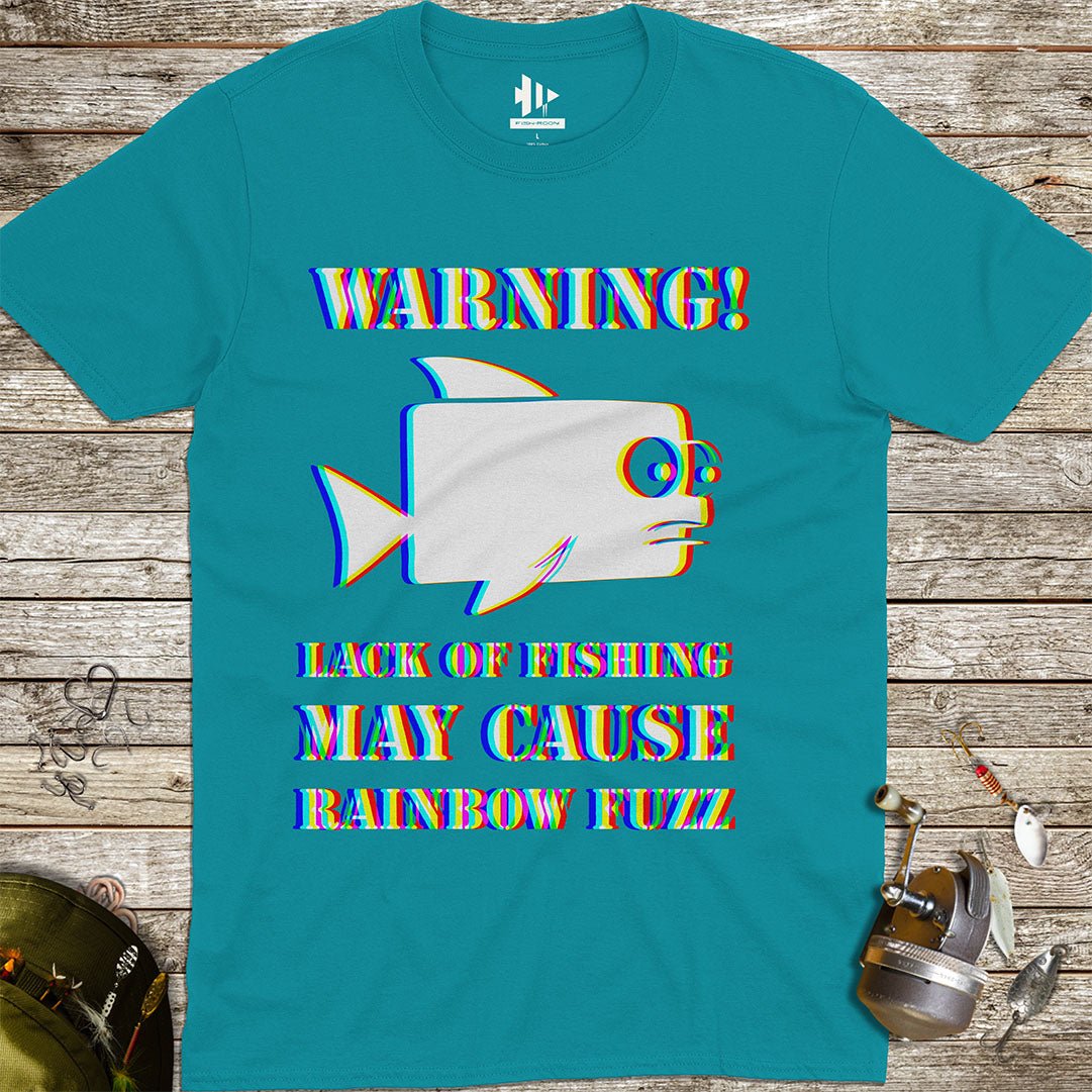 Lack of Fishing May Cause Rainbow Fuzz Tee - FISH - ROOM LLC