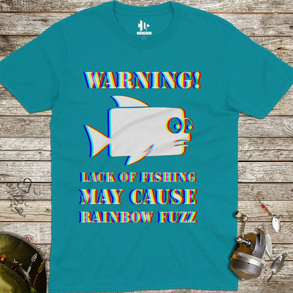 Lack of Fishing May Cause Rainbow Fuzz Tee - FISH - ROOM LLC