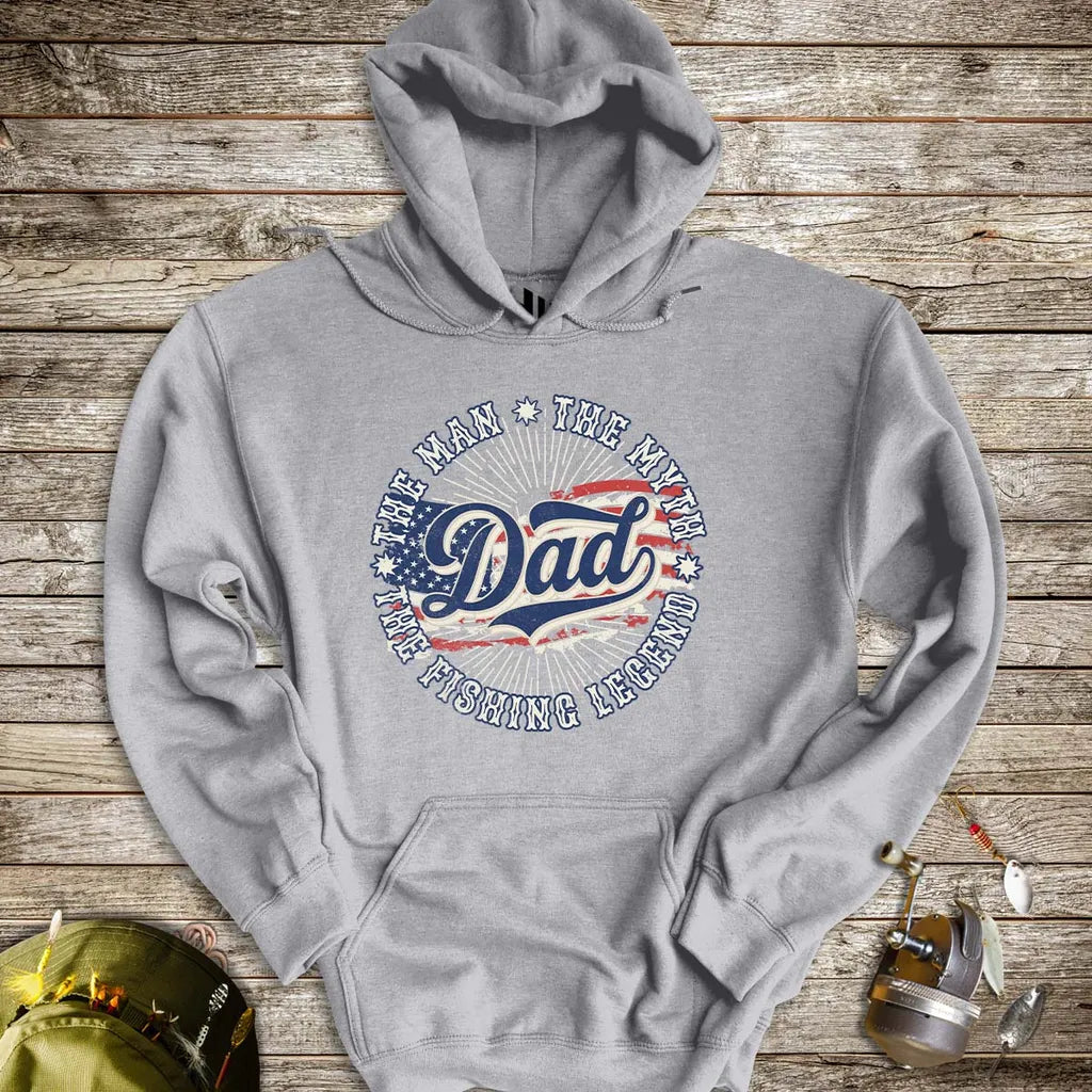 Legendary Dad Fishing Hoodie Sport Grey Hoodie