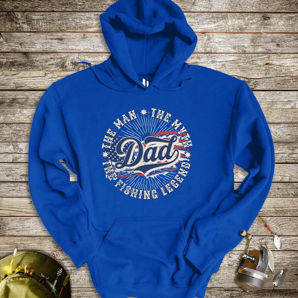 Legendary Dad Fishing Hoodie Royal Hoodie