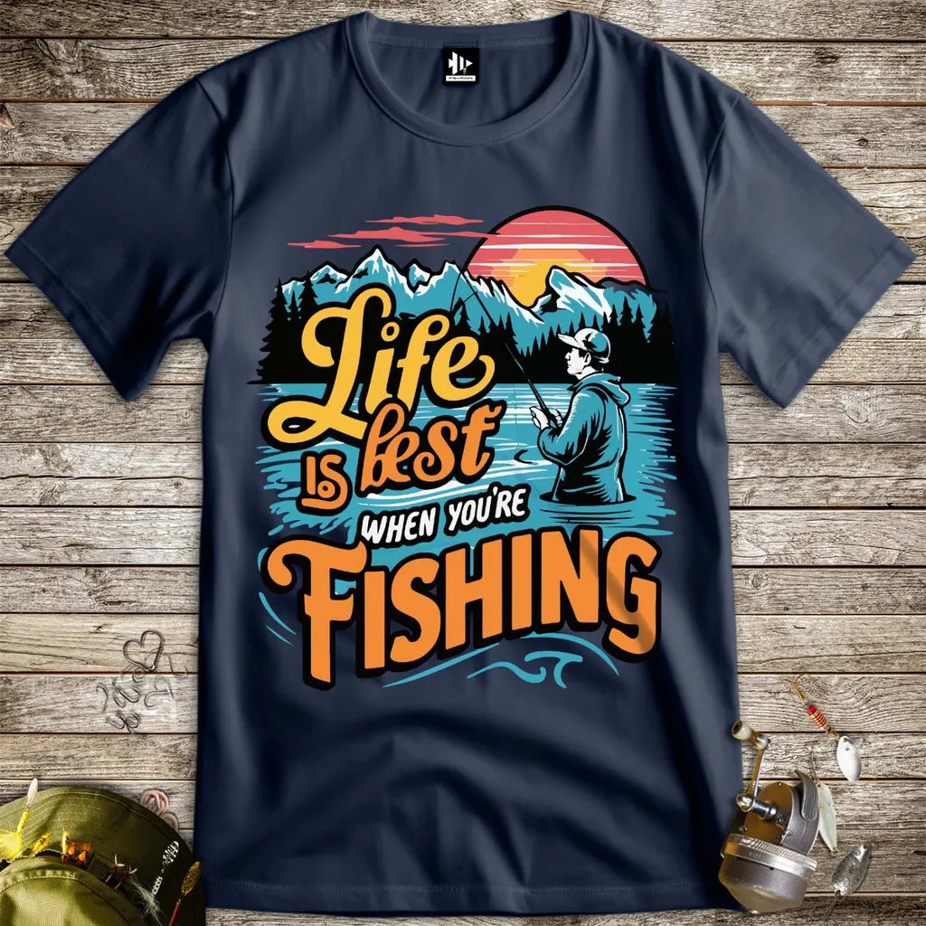 Life is Best When You are Fishing Tee - FISH - ROOM LLC