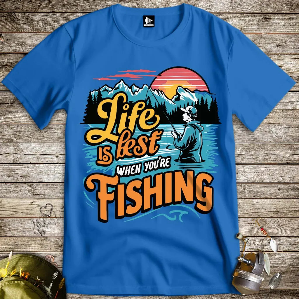 Life is Best When You are Fishing Tee - FISH - ROOM LLC