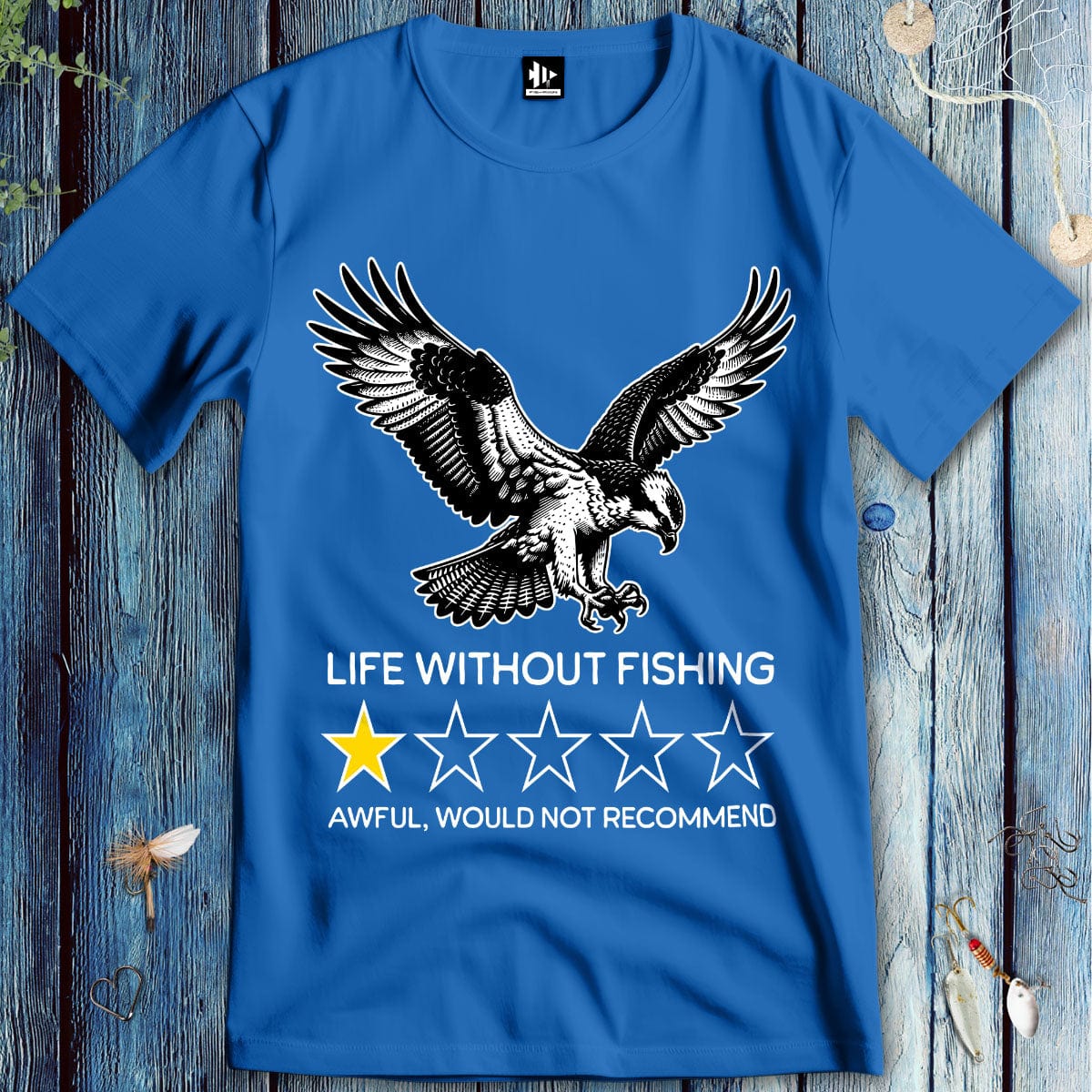 fish-room llc T-Shirt Royal / S Life without fishing: One-star review T-Shirt