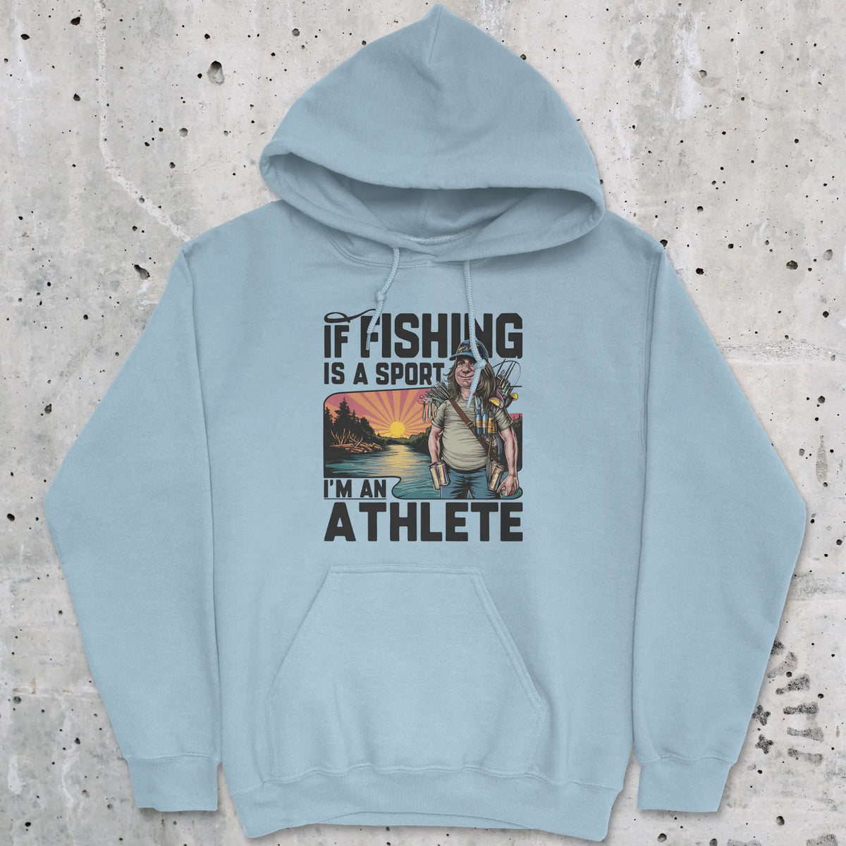 Light Blue, Fishing Athlete Hoodie – fish-room