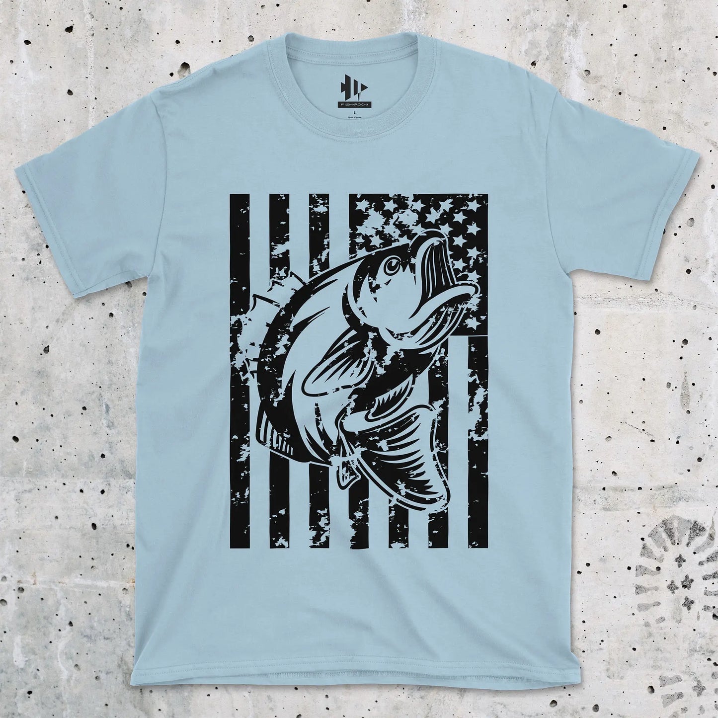 Light Blue, Bass Fishing USA Tee – fish-room