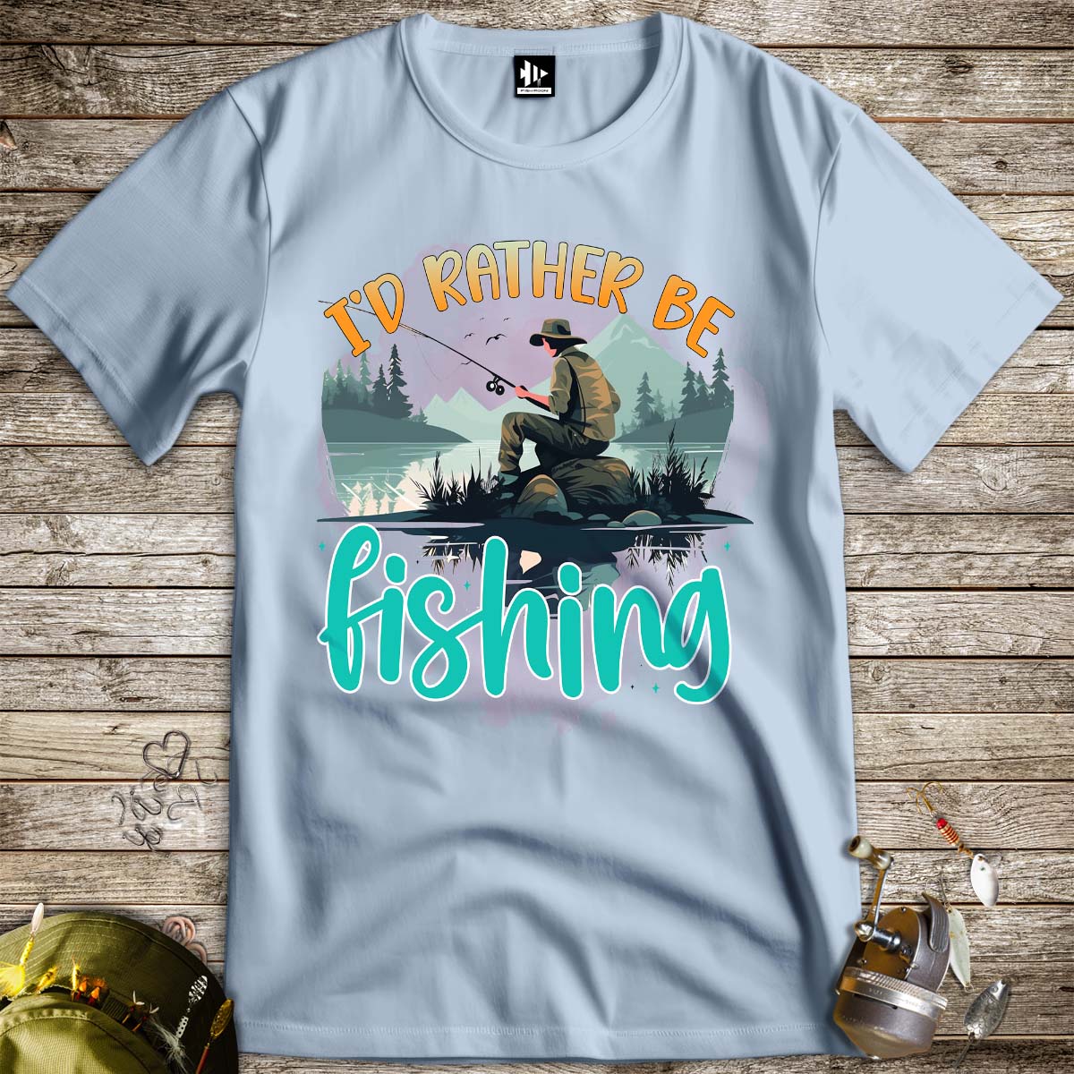 I'd Rather Be Fishing Tee-funny fishing t shirt-FISH-ROOM LLC