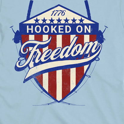 Light Blue, Hooked On Freedom Tee – fish-room