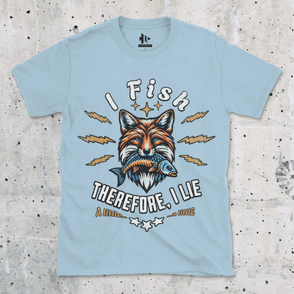 Light Blue, I Fish, Therefore I Lie... A Little Tee – fish-room