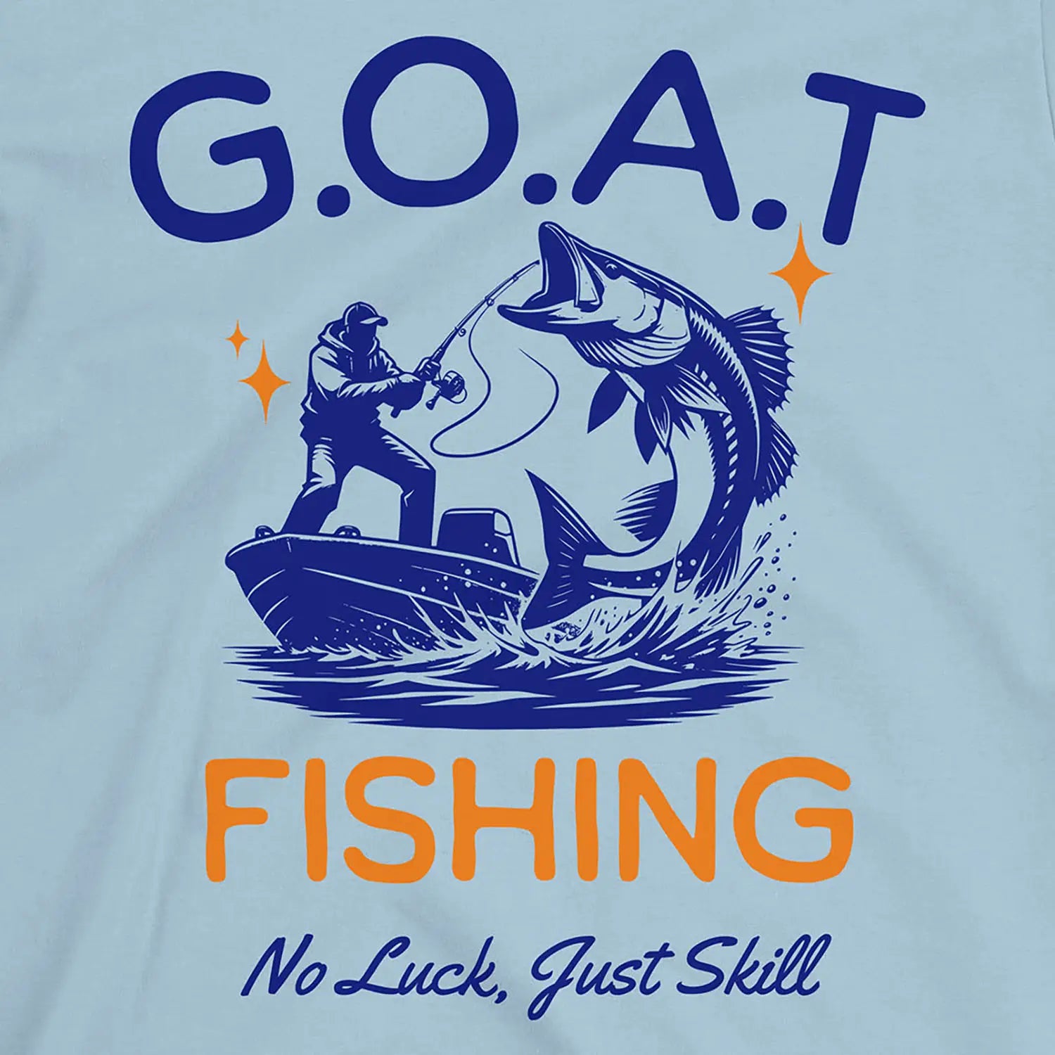 Light Blue, GOAT Fishing Tee – fish-room