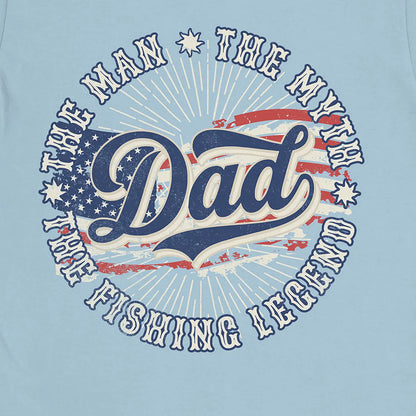 Light Blue, Legendary Dad Fishing Tee – fish-room