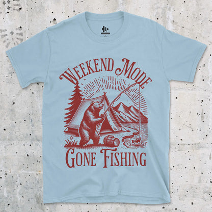 Light Blue, Weekend Mode: Gone Fishing Tee – fish-room