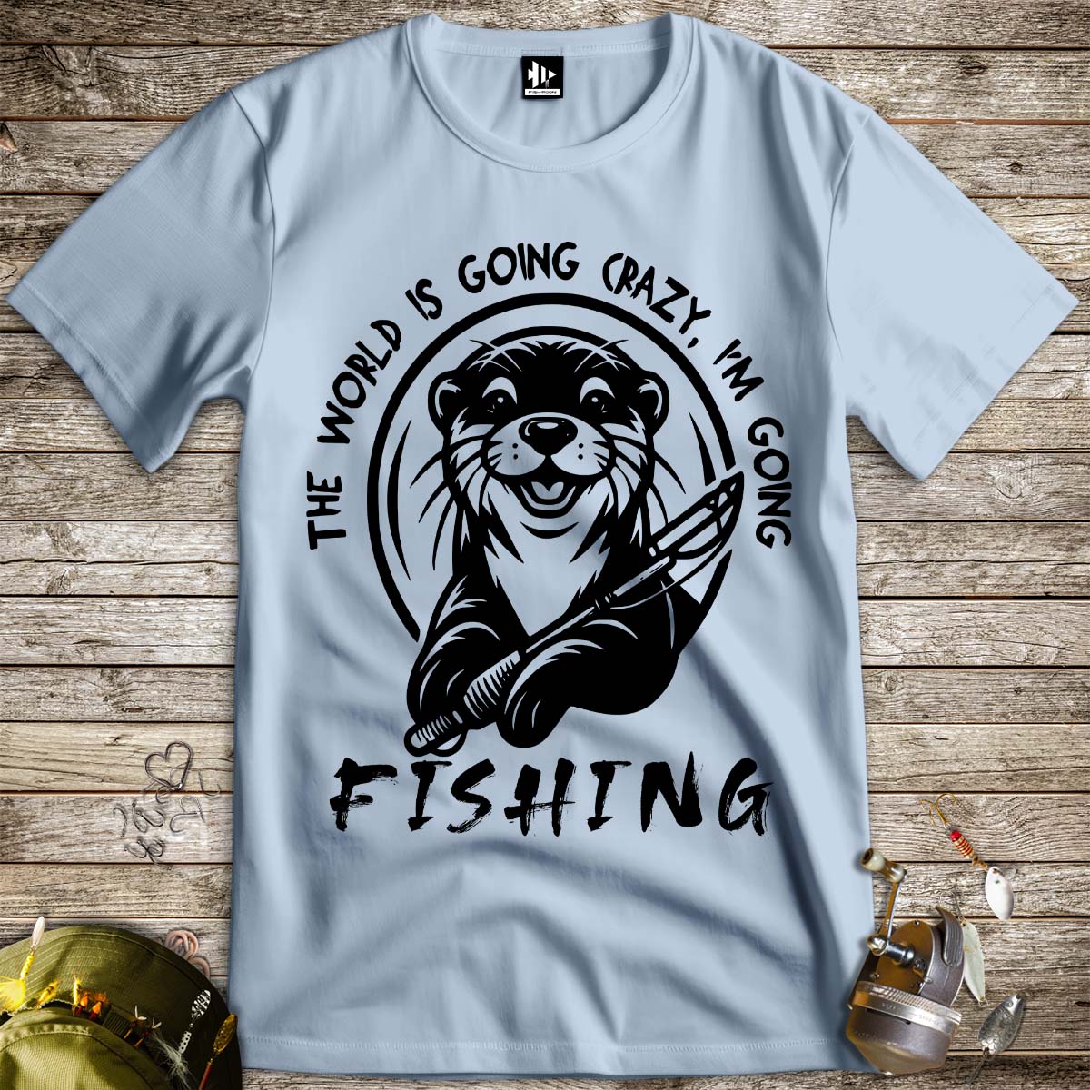 The World is Going Crazy, I'm Going Fishing Tee-funny fishing t shirt-FISH-ROOM LLC