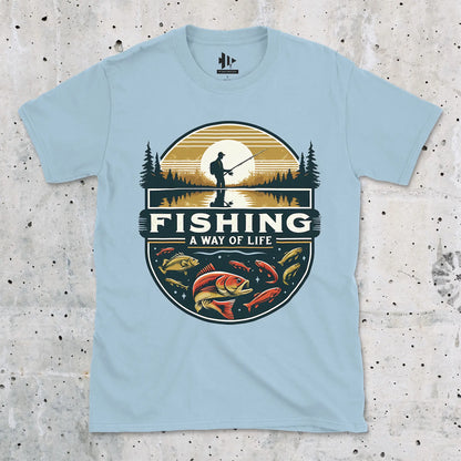 Light Blue, Fishing, Way of Life Tee – fish-room