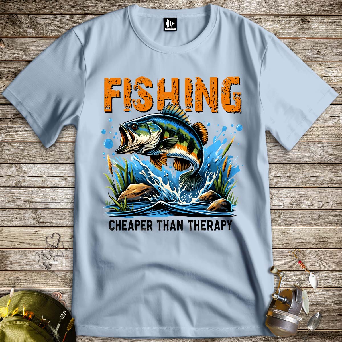 Cheaper Than Therapy Tee-funny fishing t shirt-FISH-ROOM LLC