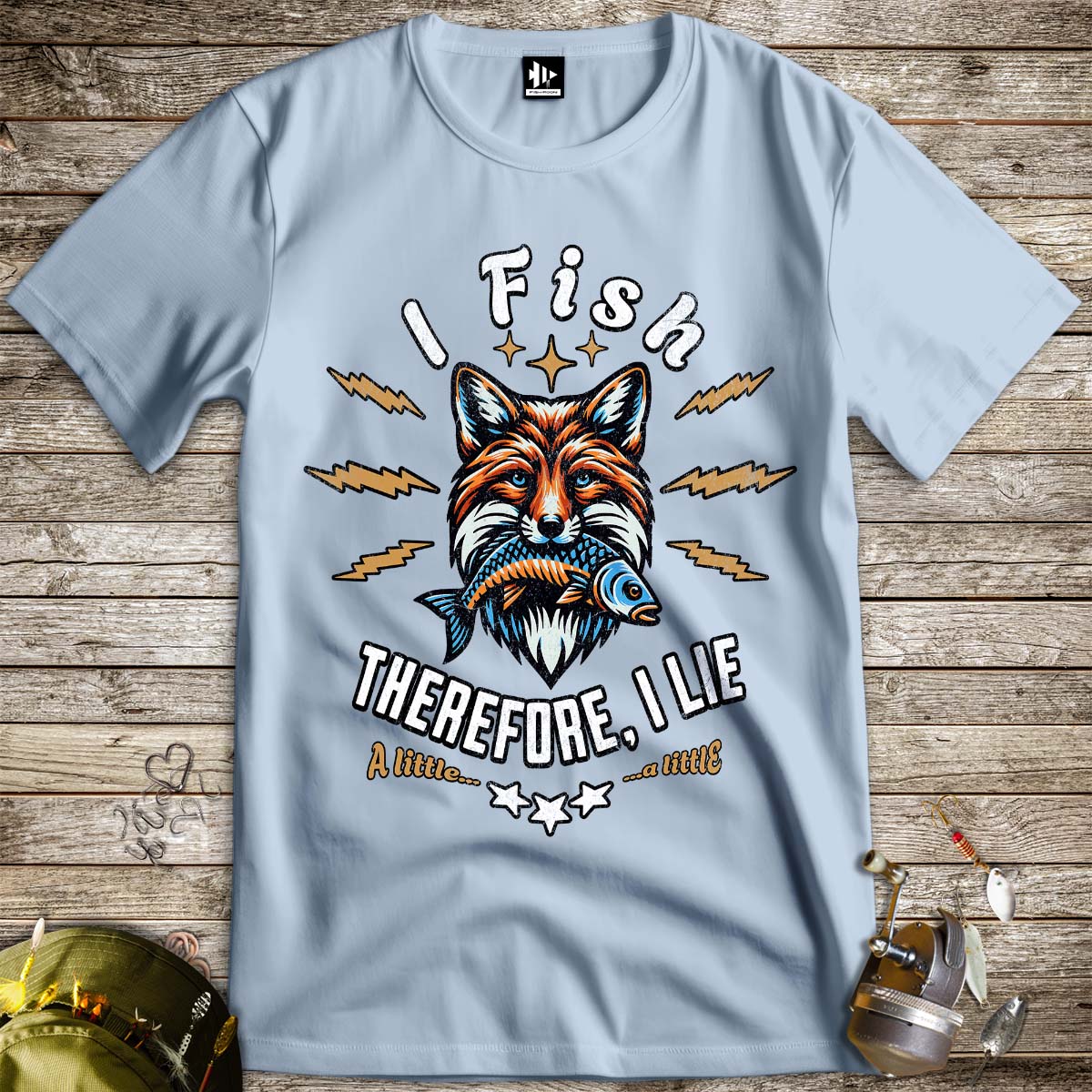 I Fish, Therefore I Lie... A Little Tee-funny fishing t shirt-FISH-ROOM LLC