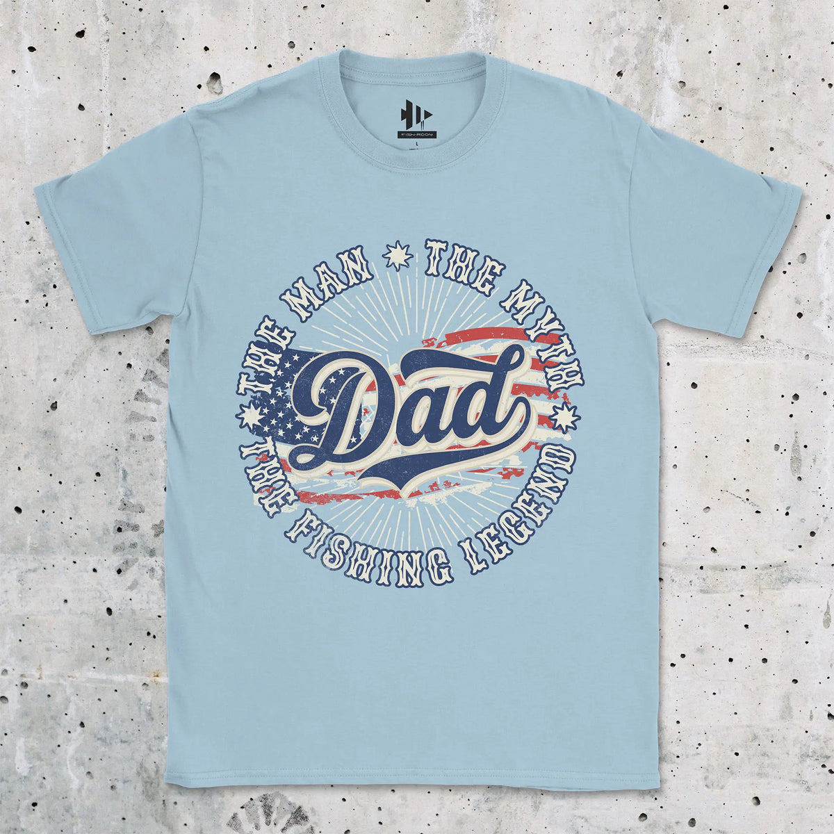 Light Blue, Legendary Dad Fishing Tee – fish-room