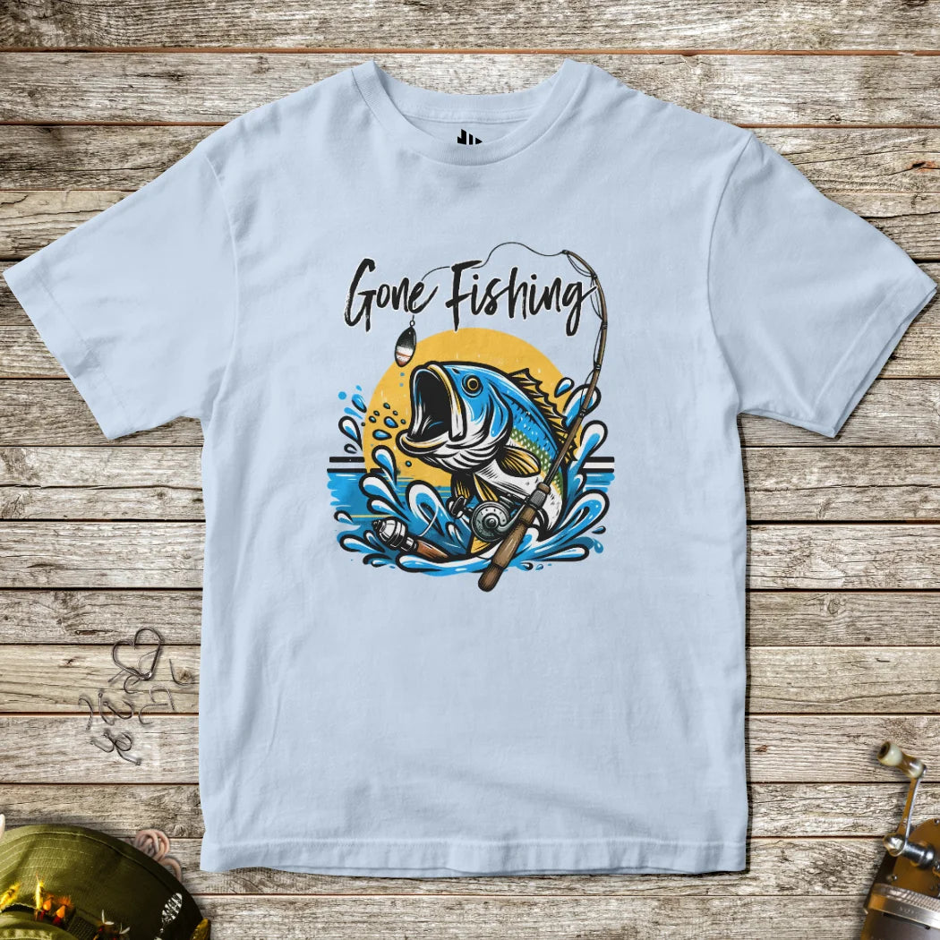 Light Blue, Gone Fishing Tee for Kids – fish-room