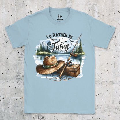 Light Blue, I'd Rather Be Fishing Tee – fish-room