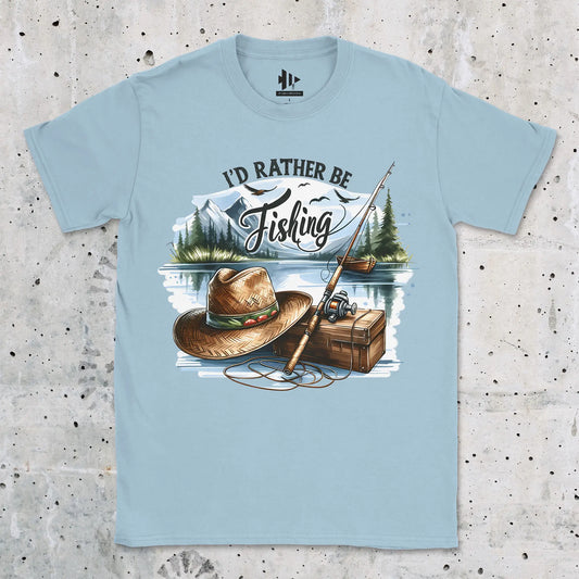 Light Blue, I'd Rather Be Fishing Tee – fish-room