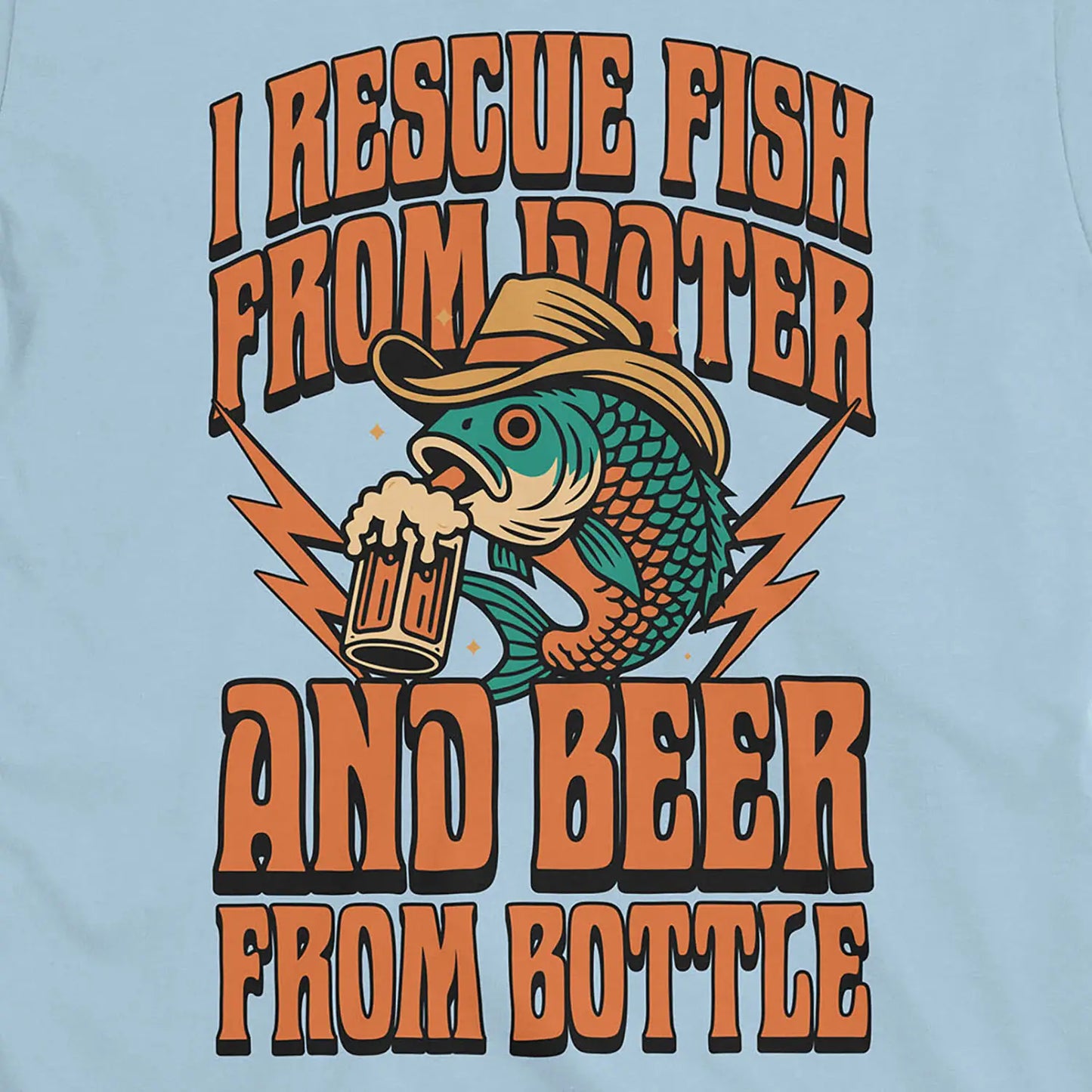 Beer & Bass – Classic Combo Tee Light Blue T-Shirt