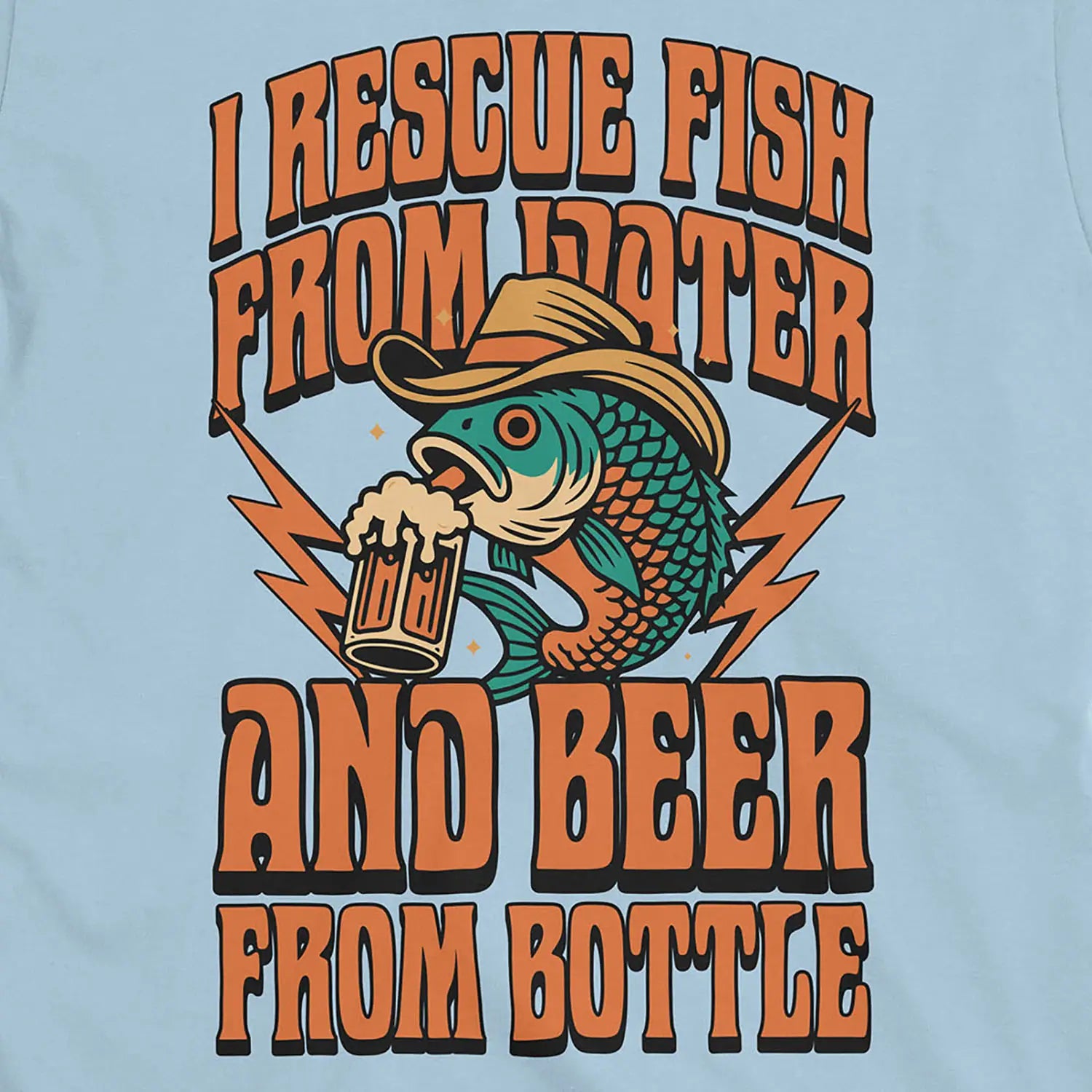 Beer & Bass – Classic Combo Tee Light Blue T-Shirt