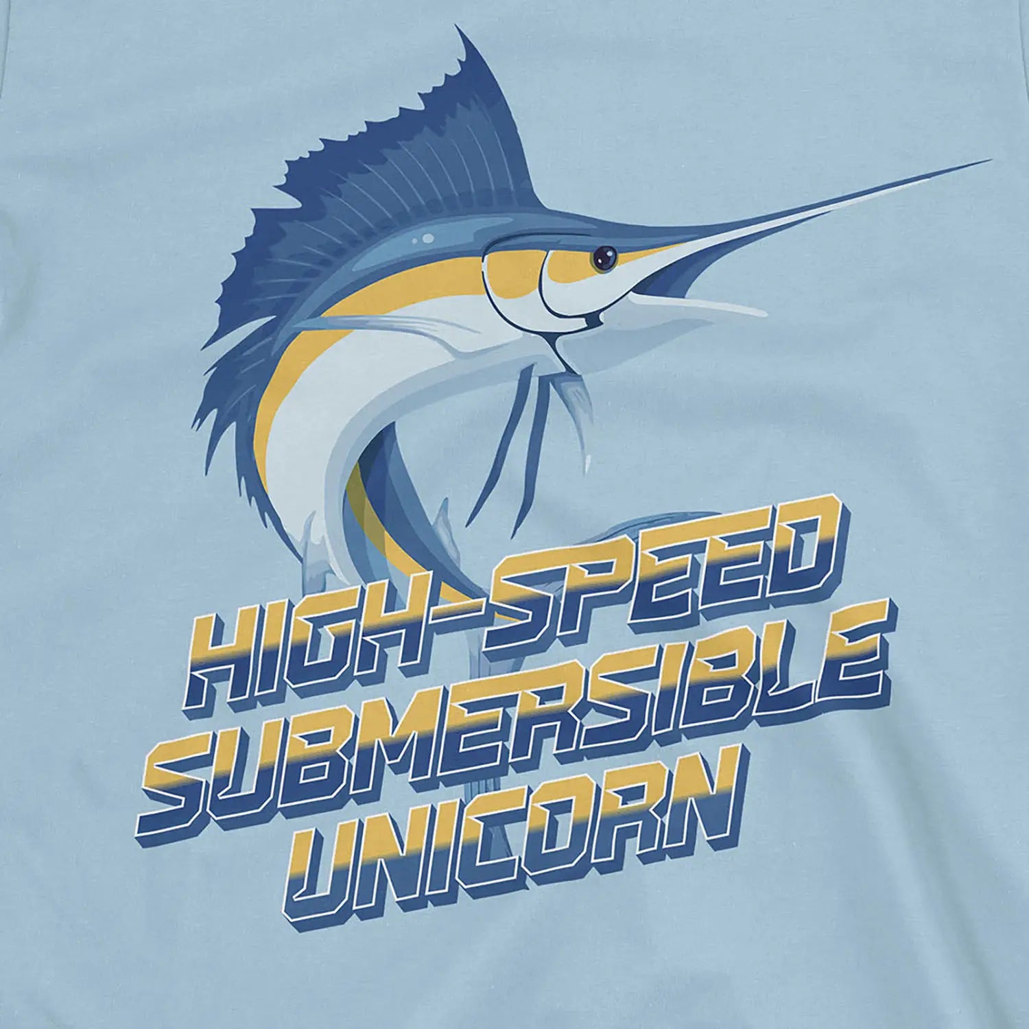 Light Blue, High-Speed Submersible Unicorn Tee – fish-room