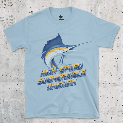 Light Blue, High-Speed Submersible Unicorn Tee – fish-room