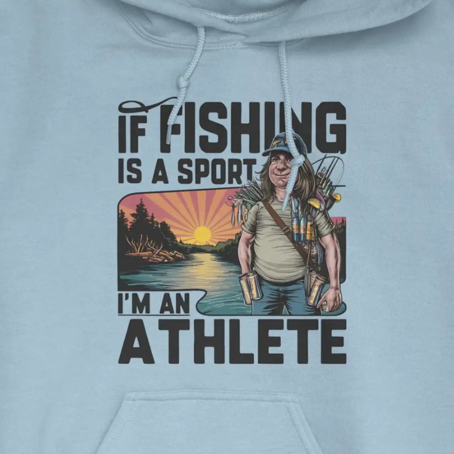 Light Blue, Fishing Athlete Hoodie – fish-room