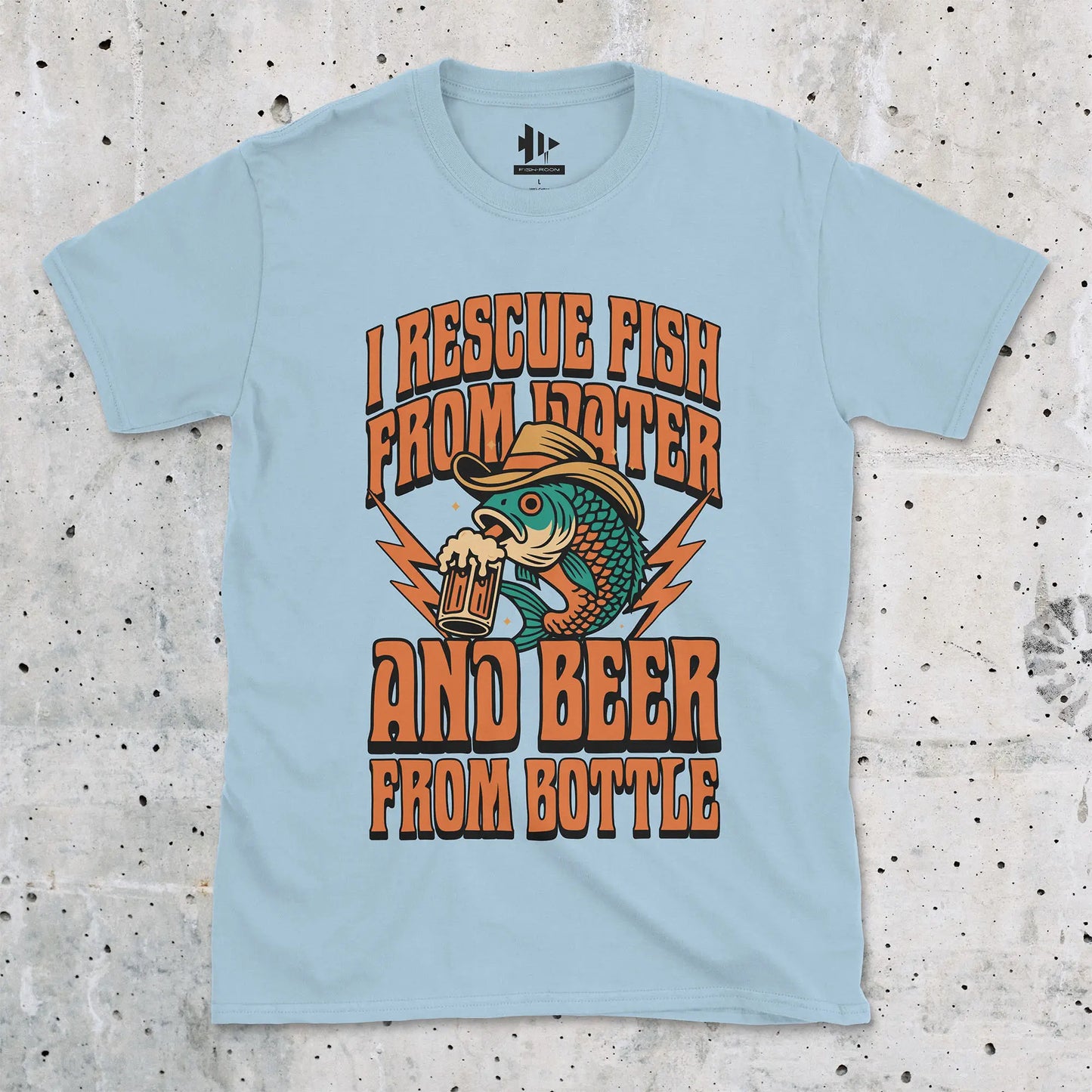 Beer & Bass – Classic Combo Tee Light Blue T-Shirt