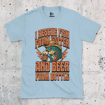 Beer & Bass – Classic Combo Tee Light Blue T-Shirt