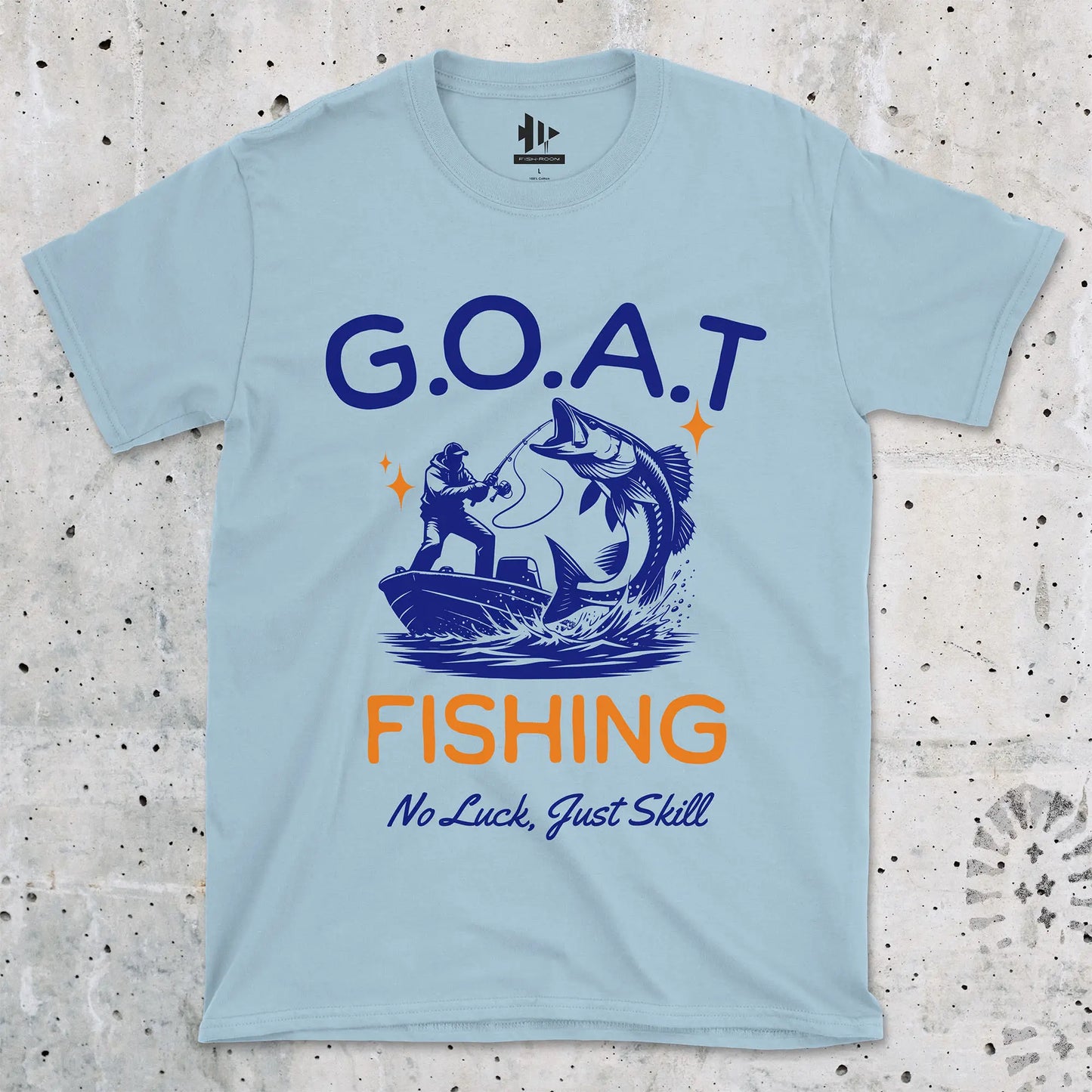 Light Blue, GOAT Fishing Tee – fish-room