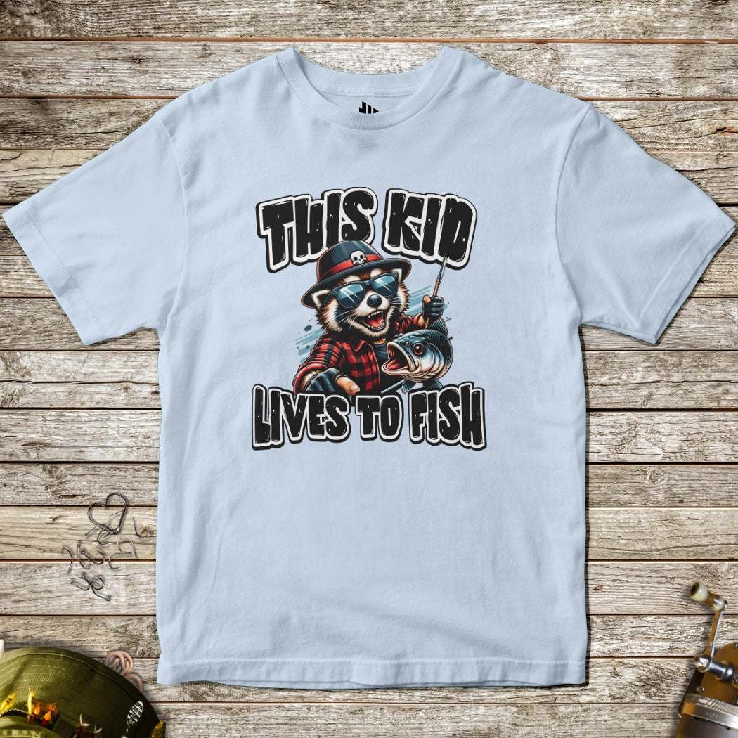 Light Blue, This Kid Loves to Fish Tee for Kids – fish-room