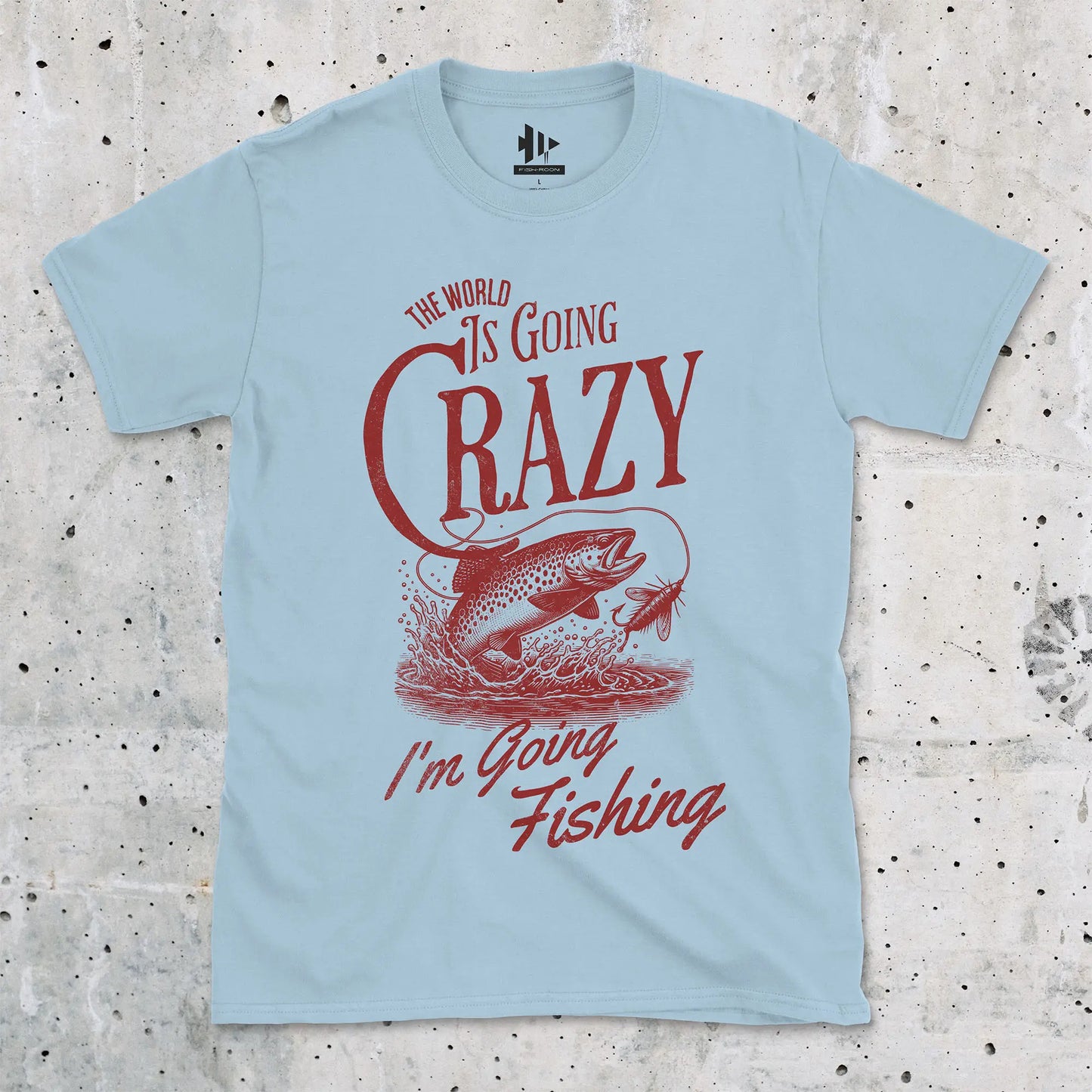 Light Blue, The World Is Going Crazy Tee – fish-room