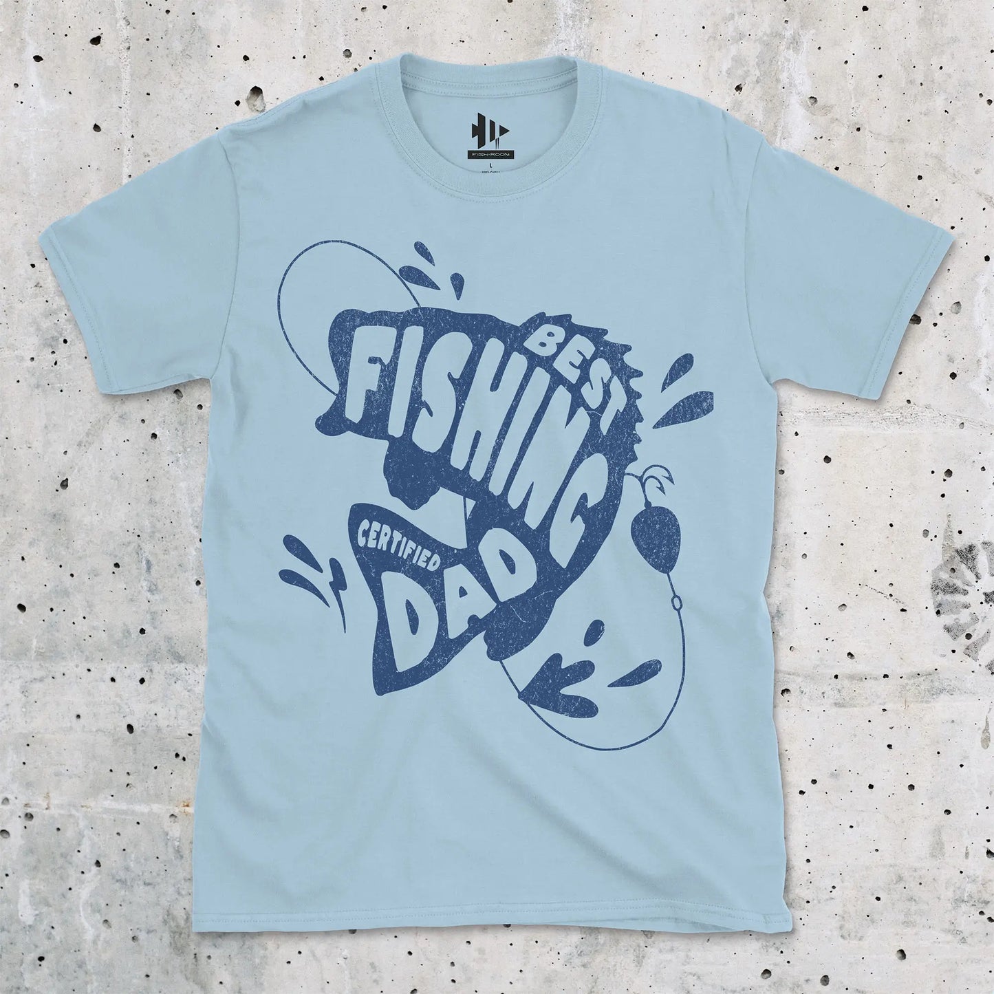 Light Blue, Certified Best Fishing Dad Tee – fish-room