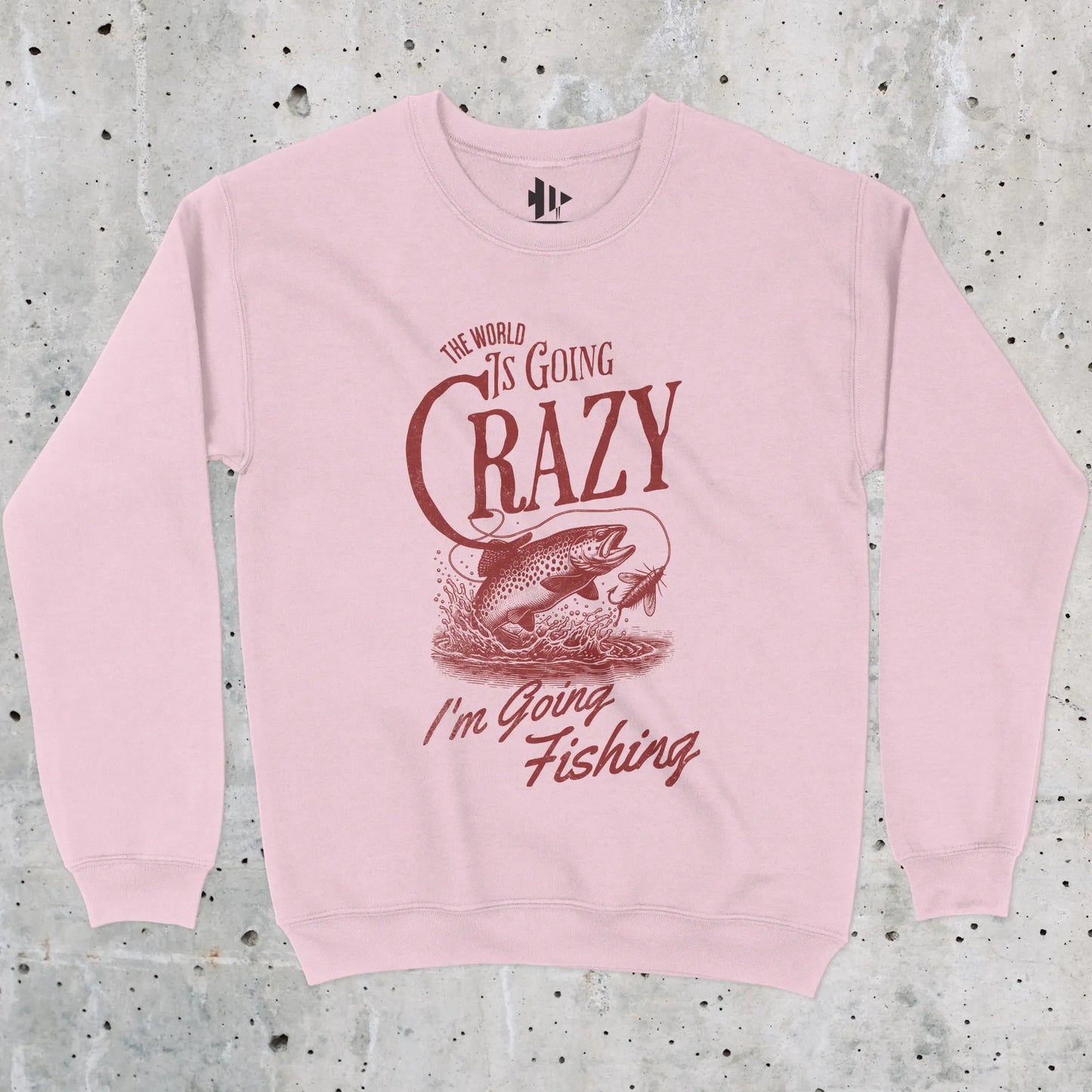 Light Pink, The World Is Going Crazy Sweatshirt – fish-room