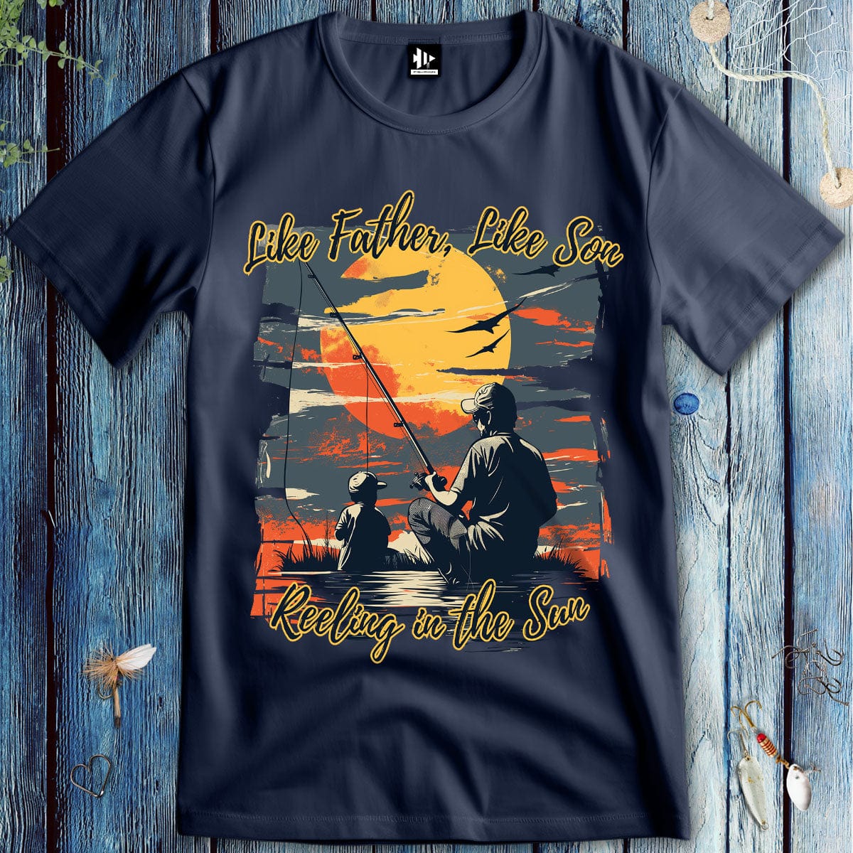 fish-room llc T-Shirt Navy / S Like Father Like Son T-Shirt