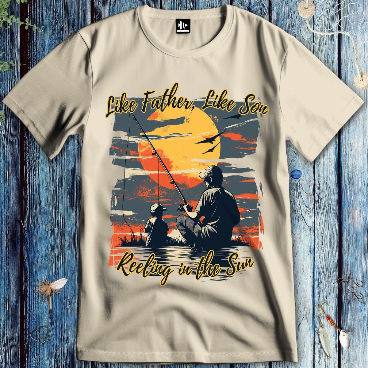 fish-room llc T-Shirt Sand / S Like Father Like Son T-Shirt